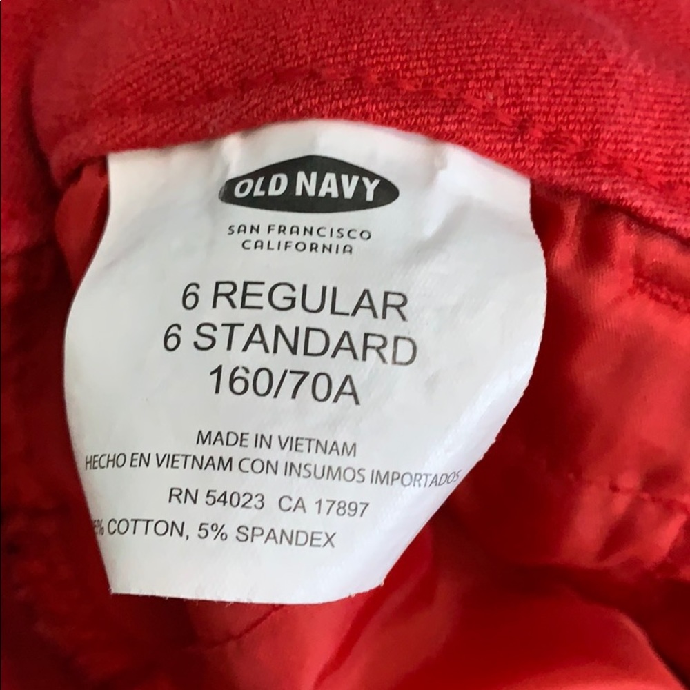 Red pixie pants from old Navy - Picture 5 of 5